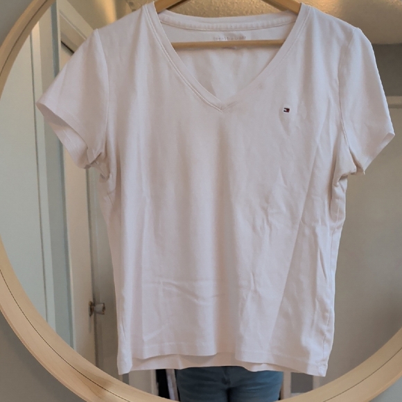 Tommy Hilfiger Tops - Tommy Hilfiger Women's White V-Neck Tee